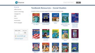 Pearson - Prentice Hall Textbook Resources - Social Studies