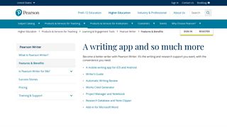 Writing App & Works Cited Generator | Pearson Writer