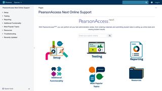 PearsonAccess Next Online Support - Pearson Assessment Support
