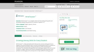 WriteToLearn™ - Pearson Assessments
