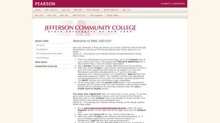 Jefferson Community College | Pearson Learning Solutions