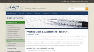 Practice Exam & Assessment Tool (PEAT) | FSBPT