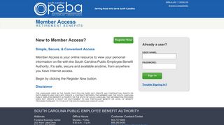 Member Access - SC.gov