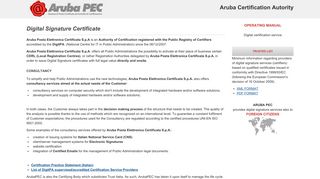 Digital Signature Certificate | Pec.it - Aruba PEC
