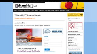 Webmail PEC, Webmail Posta Elettronica Certificata - Sicurezza Postale
