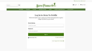 Login using your email | Stem To Peddle