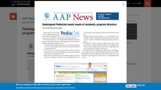 Redesigned PediaLink meets needs of residents ... - AAP Gateway