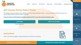 Patient Portal – Pediatric Associates