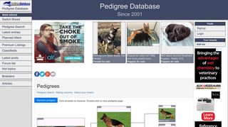 Pedigrees - Pedigree Database