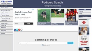 Pedigree Search - Pedigree Database