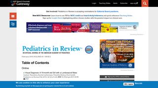Pediatrics in Review: Table of Contents — January 01, 2019, 40 (1)