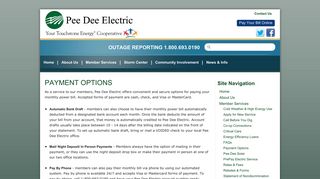 Payment Options | Pee Dee Electric