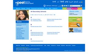 All Secondary Schools - Peel District School Board