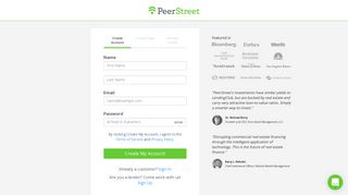 Sign Up | PeerStreet