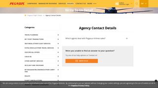 Agency Contact Details - Pegasus