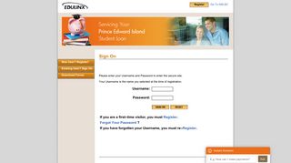 Sign On - Prince Edward Island Student Loan