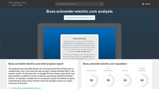 BOSS Schneider Electric. BOSS - Login - Popular Website Reviews