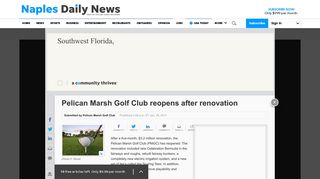 Pelican Marsh Golf Club reopens after renovation - Naples Daily News