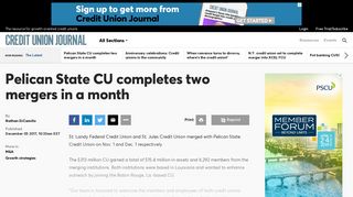 Pelican State CU completes two mergers in a month | Credit Union ...