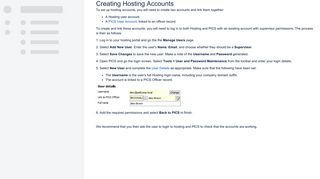 Creating Hosting Accounts - PICS Online Help - Pellcomp Wiki