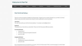 Email Setup - Welcome to PemTel