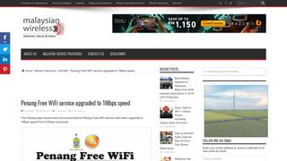 Penang Free WiFi service upgraded to 1Mbps speed