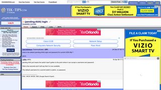(pending-AAA) login - Extreme Networks networking solutions - Tek-Tips