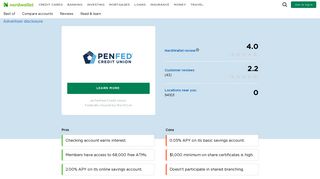 PenFed Credit Union Reviews & Ratings - NerdWallet