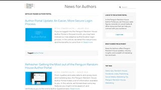 Author Portal - News for Authors - Penguin Random House