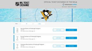 Pittsburgh Penguins Tickets 2018-19 | NHL Official Ticket Exchange