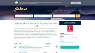 Peninsula Business Services Ltd is hiring. Apply now. - Jobs.ie