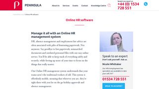 HR Online - HR Management Software | Peninsula UK