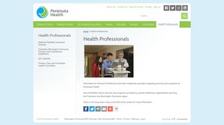 Health Professionals - Peninsula Health