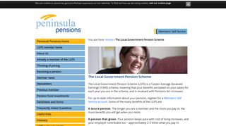 The Local Government Pension Scheme - Peninsula Pensions