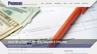 2017 W-2 Forms Now Available Online - Penmac Staffing Penmac ...
