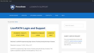 LionPATH Support – - Penn State
