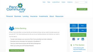 Personal Online Banking Services: Penn Community Bank
