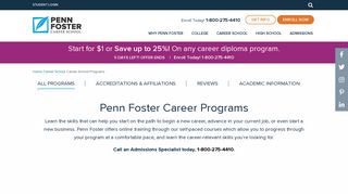 Online Career Diplomas and Certificates | Penn Foster Career School