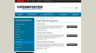 High School Programs | Penn Foster Career School International