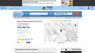 Penn Security Bank & Trust Co - Pennsylvania Business Directory ...