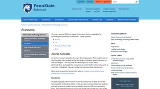 Accounts | Penn State Behrend