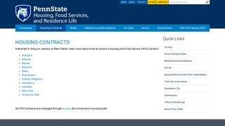 Housing Contracts | PSU Finance & Business - Penn State