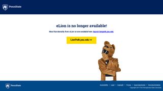eLion is no longer available! - Penn State