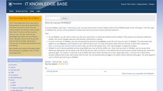 How do I access WebMail? - IT Knowledge Base - Penn State