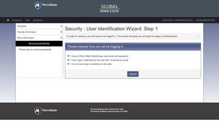 Security > User Identification Wizard - Education Abroad - Penn State ...