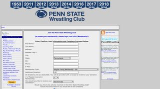 Online Membership Form - Penn State Wrestling Club