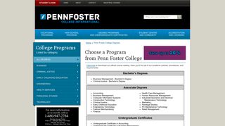 Online College A.S & Bachelors Degrees | Penn Foster College ...