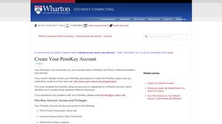 Create Your PennKey Account – Wharton Computing Student ...