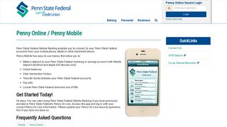 Penny Online / Penny Mobile - Penn State Federal Credit Union