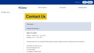 Contact - PennyMac USA - Make a Payment